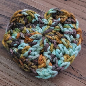 crocheted heart bookmark